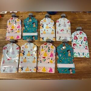 9 pack simple modern Disney princess food pouches